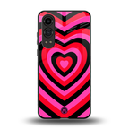 y2k black pink hearts aesthetic back phone cover | glass case for oneplus nord ce 4 lite