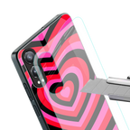 y2k black pink hearts aesthetic back phone cover | glass case for oneplus nord ce 4 lite