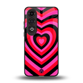 y2k black pink hearts aesthetic back phone cover | glass case for oneplus nord ce 4