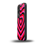 y2k black pink hearts aesthetic back phone cover | glass case for oneplus nord ce 4