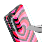 y2k black pink hearts aesthetic back phone cover | glass case for oneplus nord ce 4