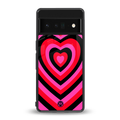 y2k black pink hearts aesthetic back phone cover | glass case for google pixel 6 pro