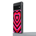 y2k black pink hearts aesthetic back phone cover | glass case for google pixel 6 pro