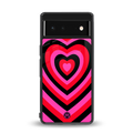y2k black pink hearts aesthetic back phone cover | glass case for Google Pixel 6A