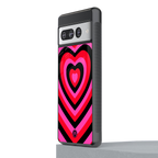 y2k black pink hearts aesthetic back phone cover | glass case for google pixel 7 pro