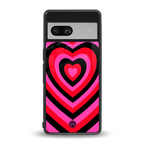 y2k black pink hearts aesthetic back phone cover | glass case for Google Pixel 7