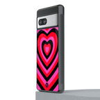 y2k black pink hearts aesthetic back phone cover | glass case for Google Pixel 7
