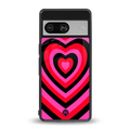 y2k black pink hearts aesthetic back phone cover | glass case for Google Pixel 8