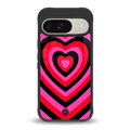 y2k black pink hearts aesthetic back phone cover | glass case for google pixel 9