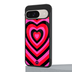 y2k black pink hearts aesthetic back phone cover | glass case for google pixel 9