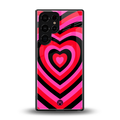 y2k black pink hearts aesthetic back phone cover | glass case for samsung galaxy s25 ultra