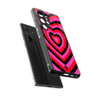 y2k black pink hearts aesthetic back phone cover | glass case for samsung galaxy s25 ultra