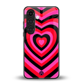 y2k black pink hearts aesthetic back phone cover | glass case for samsung galaxy s25 plus