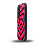 y2k black pink hearts aesthetic back phone cover | glass case for samsung galaxy s24 fe