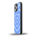 y2k blue hearts aesthetic back phone cover | glass case for iphone 13 pro max