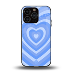 y2k blue hearts aesthetic back phone cover | glass case for iphone 13 pro