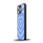 y2k blue hearts aesthetic back phone cover | glass case for iphone 13 pro
