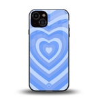 y2k blue hearts aesthetic back phone cover | glass case for iphone 13