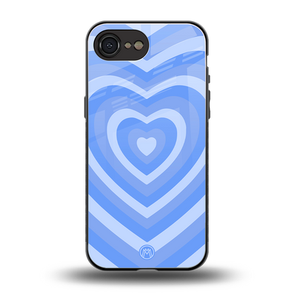 y2k blue hearts aesthetic back phone cover | glass case for iphone 16e