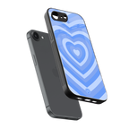 y2k blue hearts aesthetic back phone cover | glass case for iphone 16e