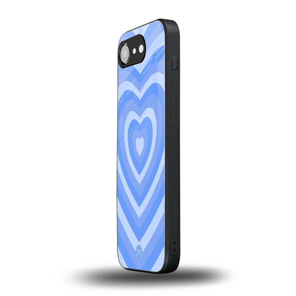 y2k blue hearts aesthetic back phone cover | glass case for iphone 16e