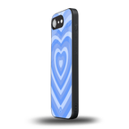 y2k blue hearts aesthetic back phone cover | glass case for iphone 16e