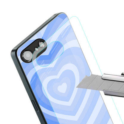 y2k blue hearts aesthetic back phone cover | glass case for iphone 16e