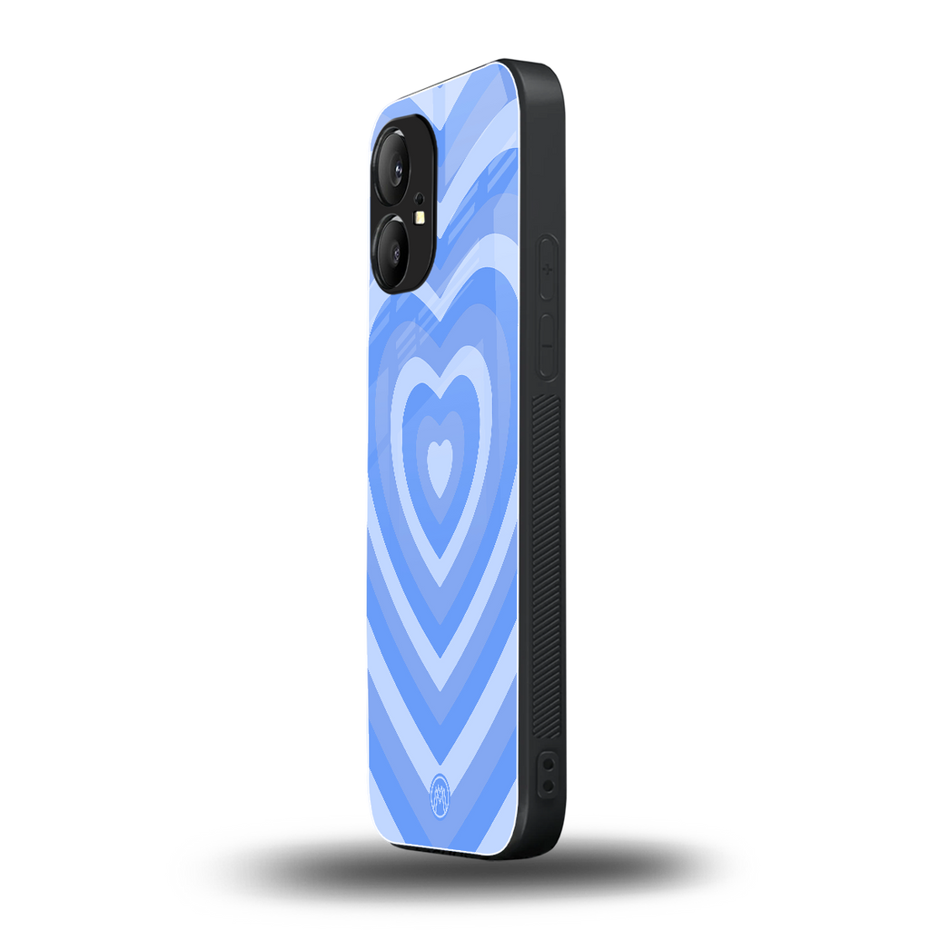 y2k blue hearts aesthetic back phone cover | glass case for nothing phone 1