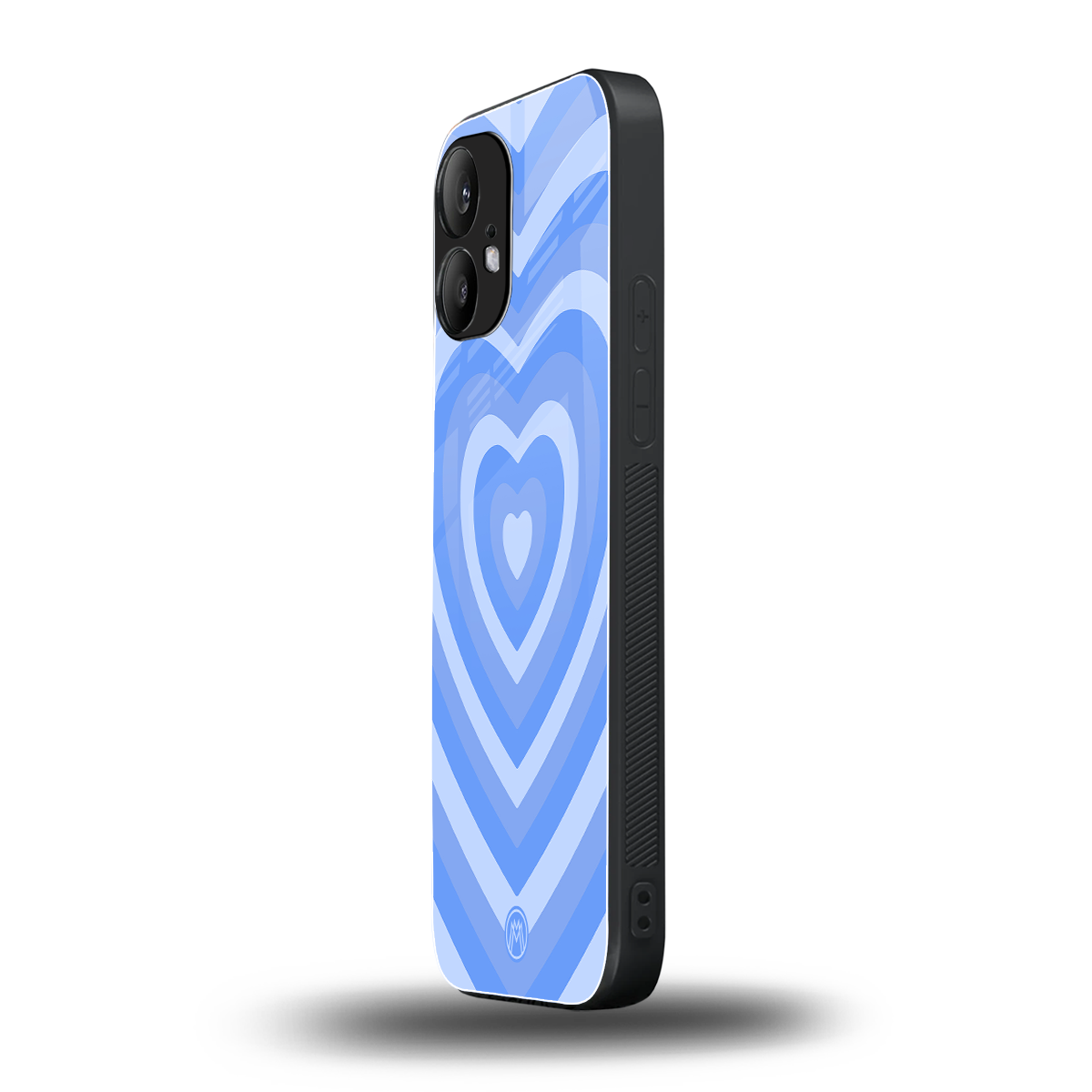 y2k blue hearts aesthetic back phone cover | glass case for nothing phone 2