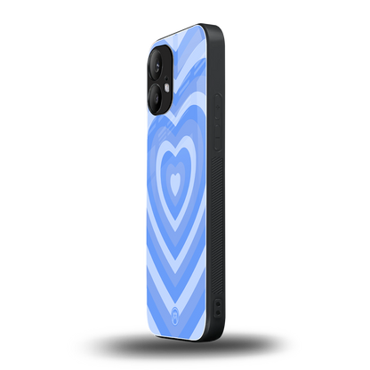 y2k blue hearts aesthetic back phone cover | glass case for nothing phone 2