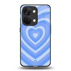 y2k blue hearts aesthetic back phone cover | glass case for oneplus nord 3