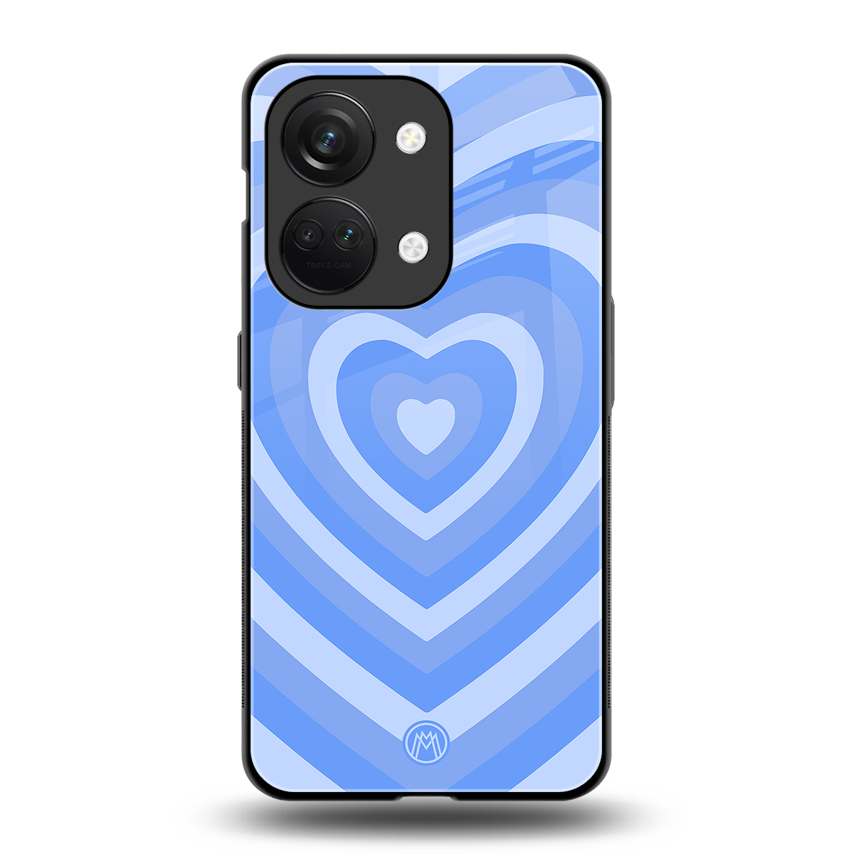 y2k blue hearts aesthetic back phone cover | glass case for oneplus nord 3