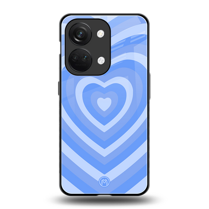 y2k blue hearts aesthetic back phone cover | glass case for oneplus nord 3
