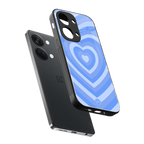y2k blue hearts aesthetic back phone cover | glass case for oneplus nord 3