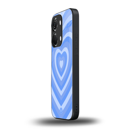 y2k blue hearts aesthetic back phone cover | glass case for oneplus nord 3