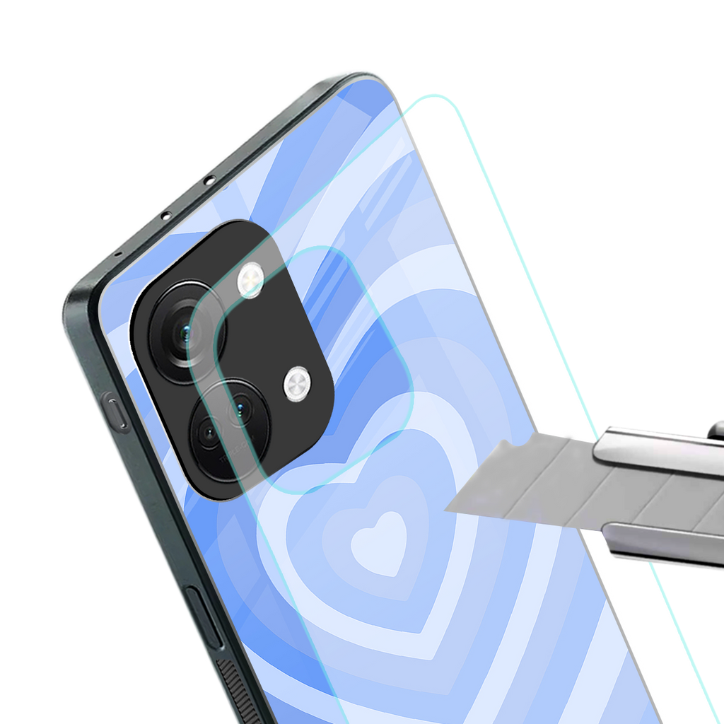 y2k blue hearts aesthetic back phone cover | glass case for oneplus nord 3