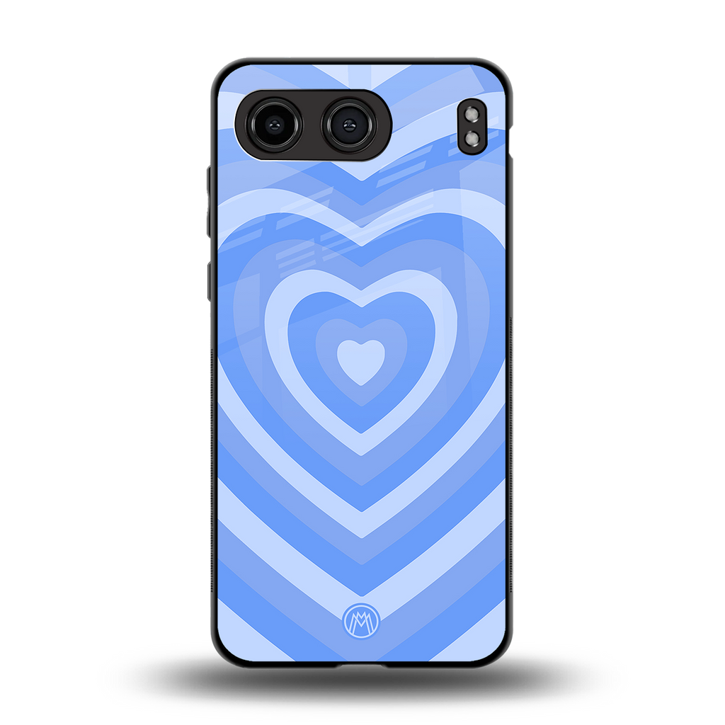 y2k blue hearts aesthetic back phone cover | glass case for oneplus nord 4