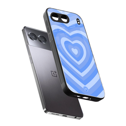 y2k blue hearts aesthetic back phone cover | glass case for oneplus nord 4