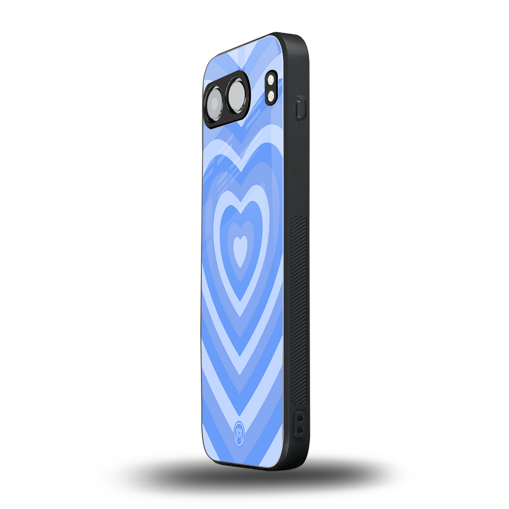 y2k blue hearts aesthetic back phone cover | glass case for oneplus nord 4