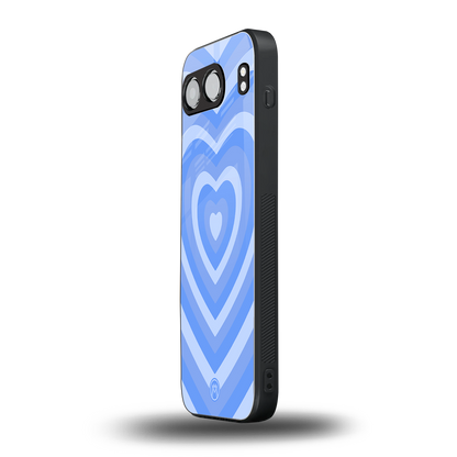 y2k blue hearts aesthetic back phone cover | glass case for oneplus nord 4