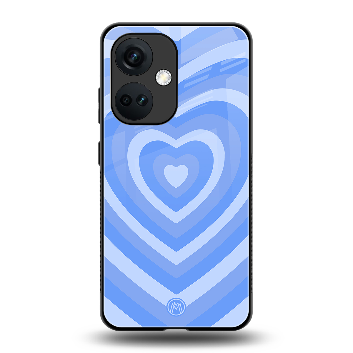 y2k blue hearts aesthetic back phone cover | glass case for oneplus nord ce 3