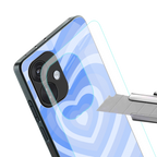 y2k blue hearts aesthetic back phone cover | glass case for oneplus nord ce 3