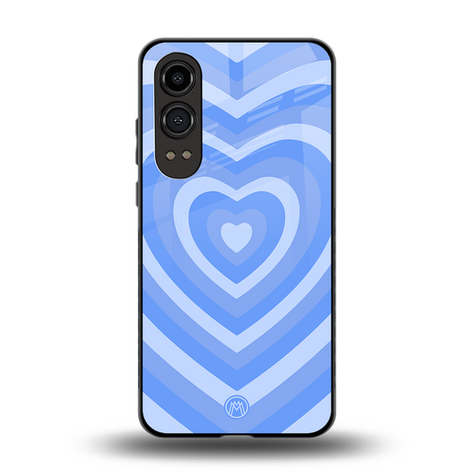 y2k blue hearts aesthetic back phone cover | glass case for oneplus nord ce 4 lite