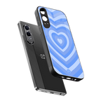 y2k blue hearts aesthetic back phone cover | glass case for oneplus nord ce 4 lite