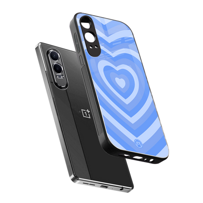 y2k blue hearts aesthetic back phone cover | glass case for oneplus nord ce 4 lite