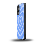 y2k blue hearts aesthetic back phone cover | glass case for oneplus nord ce 4 lite