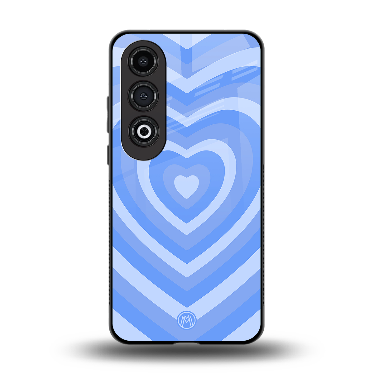 y2k blue hearts aesthetic back phone cover | glass case for oneplus nord ce 4