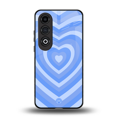 y2k blue hearts aesthetic back phone cover | glass case for oneplus nord ce 4