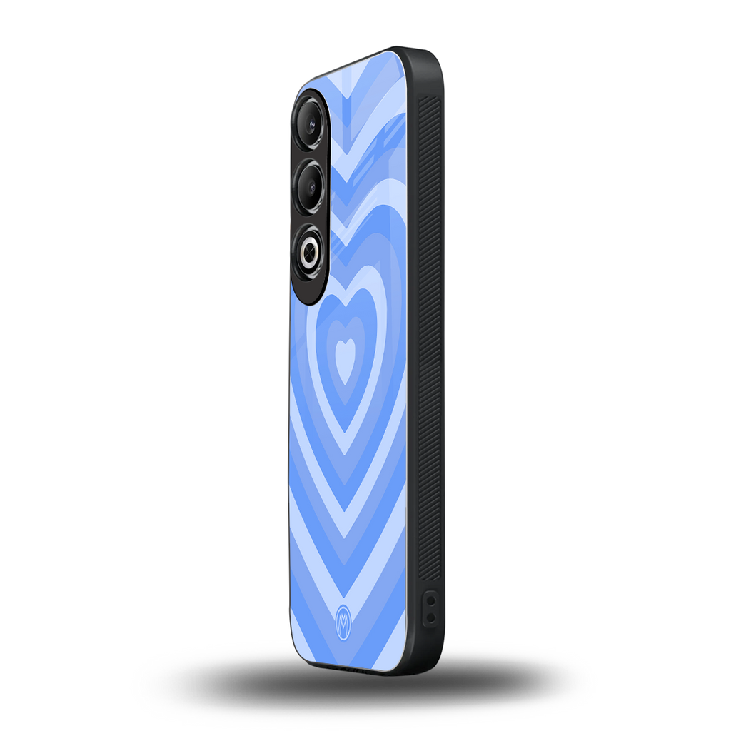 y2k blue hearts aesthetic back phone cover | glass case for oneplus nord ce 4