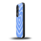 y2k blue hearts aesthetic back phone cover | glass case for oneplus nord ce 4